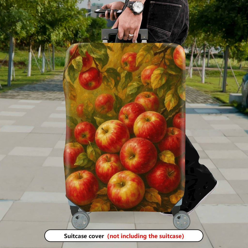 1-Piece Apple Orchard Autumn Vintage Nature Fruit  Suitcase Luggage Cover, Stretch Protective Sleeve