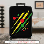 1-Piece Dots Stripes Abstract Colorful Geometric  Suitcase Luggage Cover, Stretch Protective Sleeve
