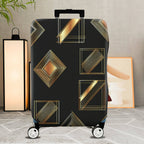 1-Piece Geometric Gold Metallic Abstract Elegant Stylish Artistic  Suitcase Luggage Cover, Stretch Protective Sleeve