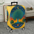 1-Piece Cosmic Tree Moon Star Universe Nature  Suitcase Luggage Cover, Stretch Protective Sleeve