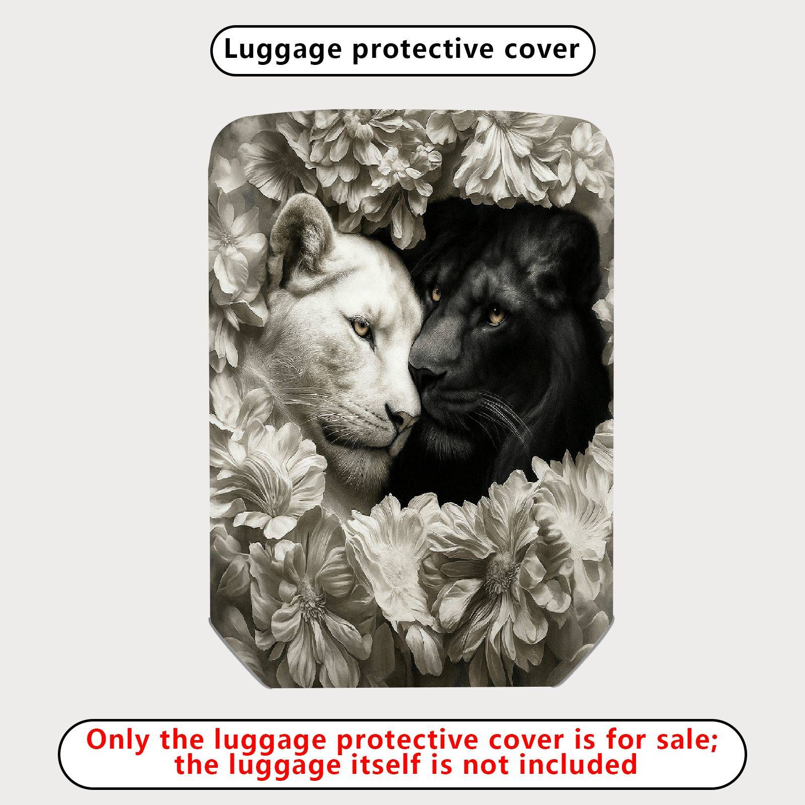 1-Piece Animal Floral Artistic Decorative Elegant Stylish  Suitcase Luggage Cover, Stretch Protective Sleeve