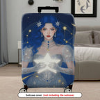 1-Piece Cosmic Starry Night Fantasy Enchanting Mystical Star  Suitcase Luggage Cover, Stretch Protective Sleeve