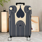 1-Piece Geometric Abstract Art Deco Streamlined Retro Vintage  Suitcase Luggage Cover, Stretch Protective Sleeve