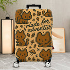 1-Piece Adventure Cat Nature Fun Playful  Suitcase Luggage Cover, Stretch Protective Sleeve