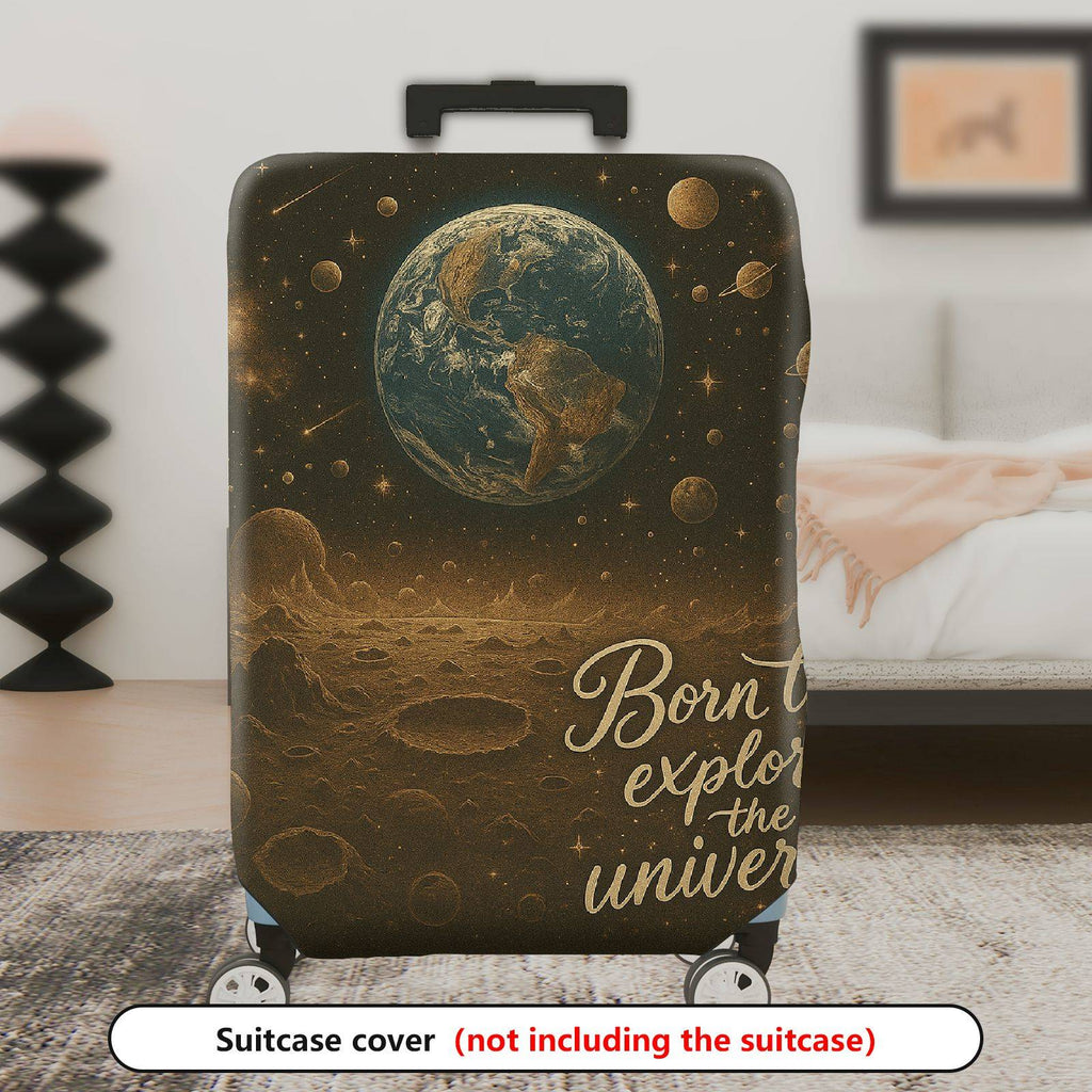 1-Piece Cosmic Space Planet Universe Explore  Suitcase Luggage Cover, Stretch Protective Sleeve