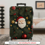 1-Piece Santa Claus Christmas Festive Holiday Ornaments  Suitcase Luggage Cover, Stretch Protective Sleeve