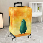 1-Piece Abstract  Green  Yellow Background Artistic Quirky  Suitcase Luggage Cover, Stretch Protective Sleeve