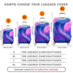 1-Piece Psychedelic Mystic Snake Cosmic Art Radiant Colorful  Suitcase Luggage Cover, Stretch Protective Sleeve