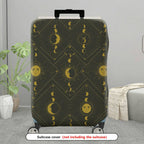 1-Piece Moon Sun Star Galaxy Mystic Geometric  Suitcase Luggage Cover, Stretch Protective Sleeve