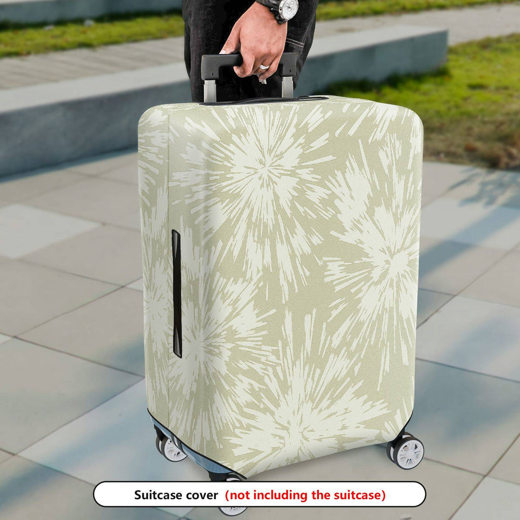 1-Piece Abstract Starburst Beige Pattern Decorative  Suitcase Luggage Cover, Stretch Protective Sleeve