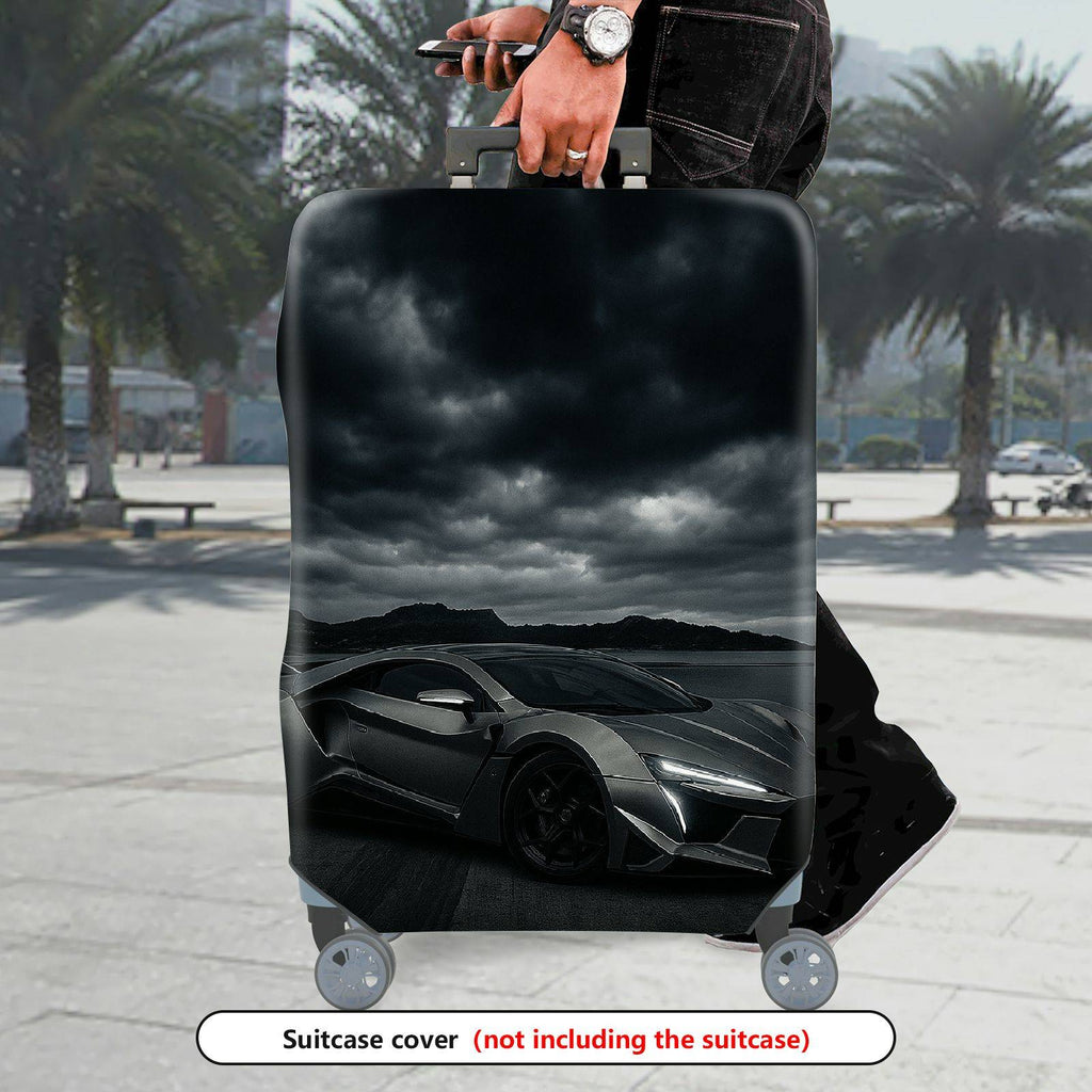 1-Piece Dark Sky Sports Car Mountain Road Stylish  Suitcase Luggage Cover, Stretch Protective Sleeve