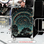 1-Piece Starry Night Forest Abstract Artistic Cosmic Sky  Suitcase Luggage Cover, Stretch Protective Sleeve