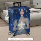 1-Piece Cosmic Starry Night Fantasy Enchanting Mystical Star  Suitcase Luggage Cover, Stretch Protective Sleeve