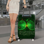 1-Piece Universe Celestial Cosmic Abstract Quote  Suitcase Luggage Cover, Stretch Protective Sleeve