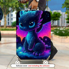 1-Piece Fantasy Dragon  Galaxy Cosmic Starry Space  Suitcase Luggage Cover, Stretch Protective Sleeve