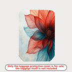 1-Piece Colorful Floral Artistic Abstract Gradient Vibrant  Suitcase Luggage Cover, Stretch Protective Sleeve