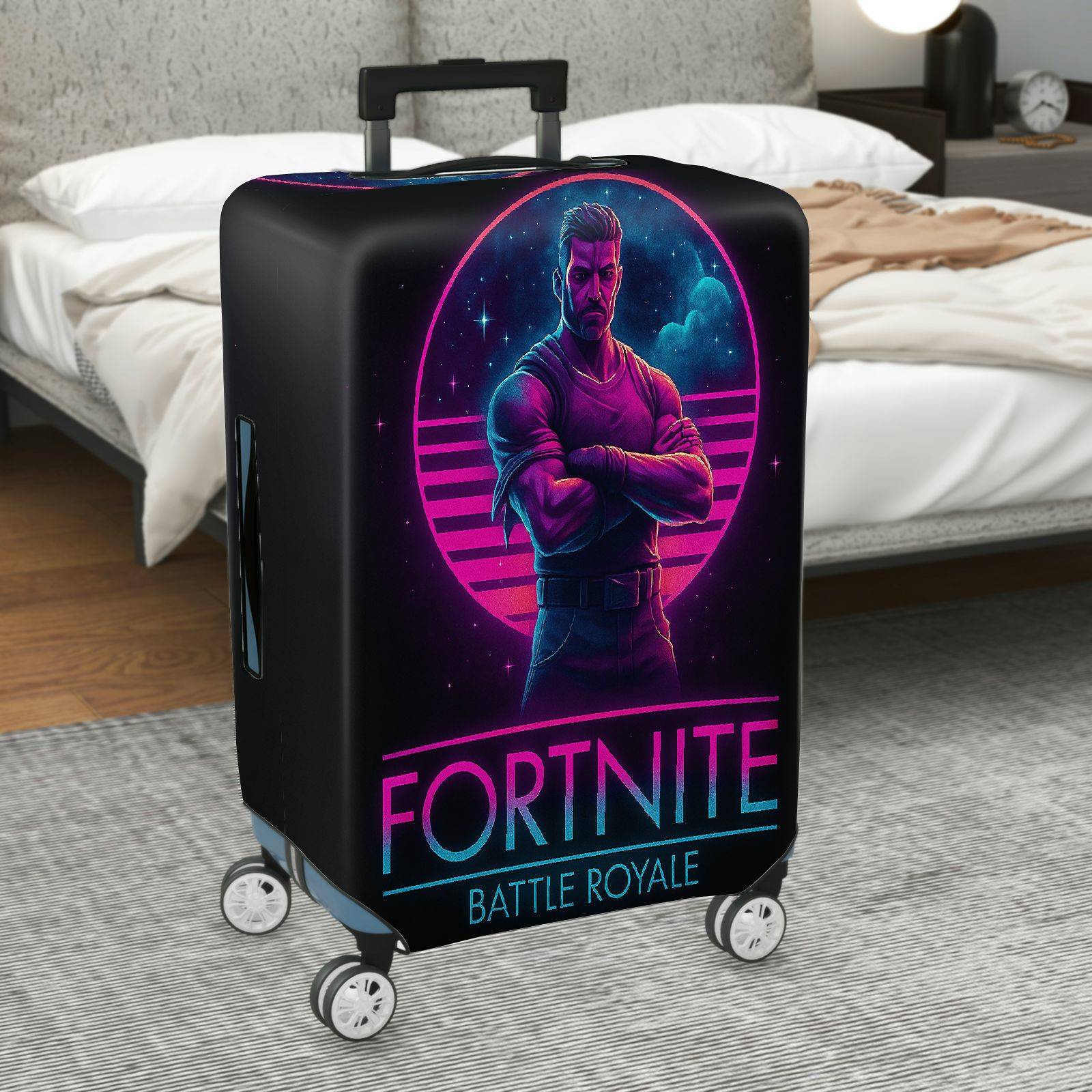 1-Piece Fortnite Gamer  Cool Battle  Suitcase Luggage Cover, Stretch Protective Sleeve
