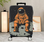 1-Piece Astronaut Moon Space Galaxy Cosmic  Suitcase Luggage Cover, Stretch Protective Sleeve