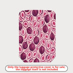 1-Piece Pink Fig Pattern Travel Holiday Fruit Modern Stylish  Suitcase Luggage Cover, Stretch Protective Sleeve