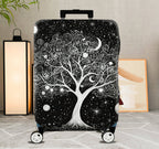 1-Piece Mystical Cosmic Tree Lunar Stars Planet  Suitcase Luggage Cover, Stretch Protective Sleeve