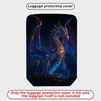 1-Piece Galaxy Dragon Fantasy Mythical Cosmic Starry  Suitcase Luggage Cover, Stretch Protective Sleeve