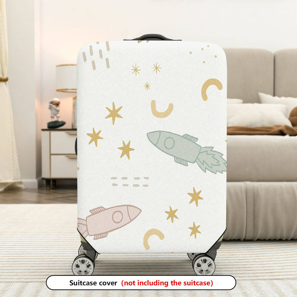 1-Piece Star Rocket Space Astronaut Cosmic Universe  Suitcase Luggage Cover, Stretch Protective Sleeve
