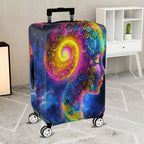 1-Piece Colorful Spiral Galaxy Abstract Cosmic Pattern  Suitcase Luggage Cover, Stretch Protective Sleeve