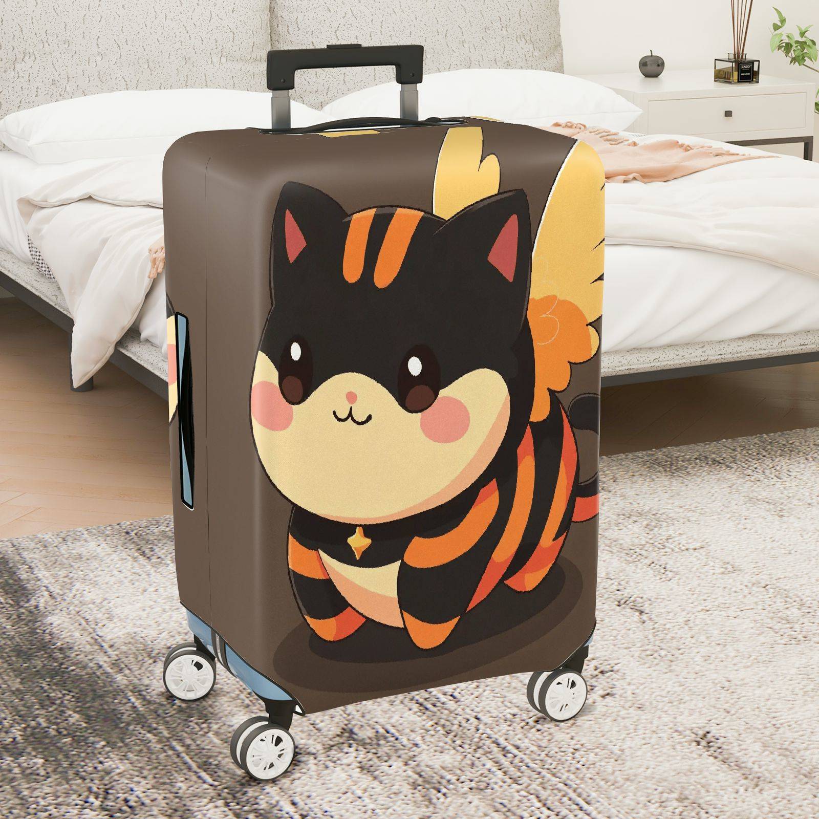1-Piece Animal Striped Cute Decorative Colorful  Suitcase Luggage Cover, Stretch Protective Sleeve
