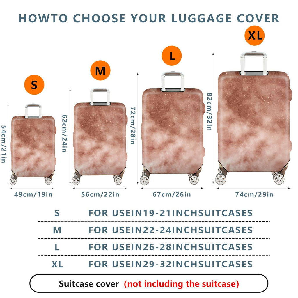 1-Piece Cosmic Space Galaxy Nebula Star Dust  Suitcase Luggage Cover, Stretch Protective Sleeve