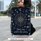 1-Piece Celestial Starry Night Moon Galaxy Cosmic  Suitcase Luggage Cover, Stretch Protective Sleeve