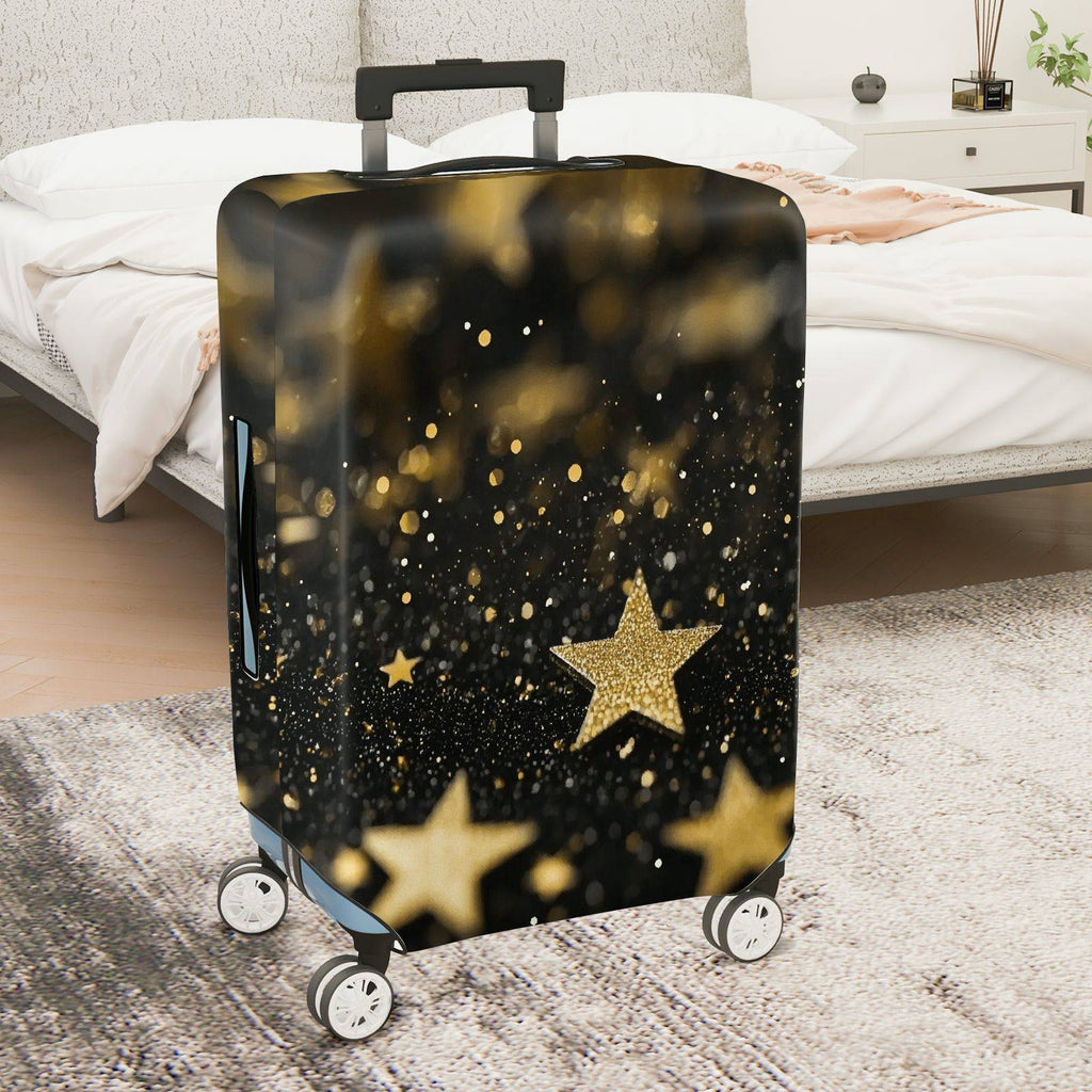 1-Piece Glitter Starry Night Sky Galaxy Cosmic Universe  Suitcase Luggage Cover, Stretch Protective Sleeve