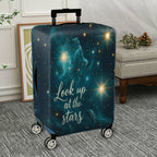 1-Piece Starry Night Cosmic Universe Inspirational Quote  Suitcase Luggage Cover, Stretch Protective Sleeve