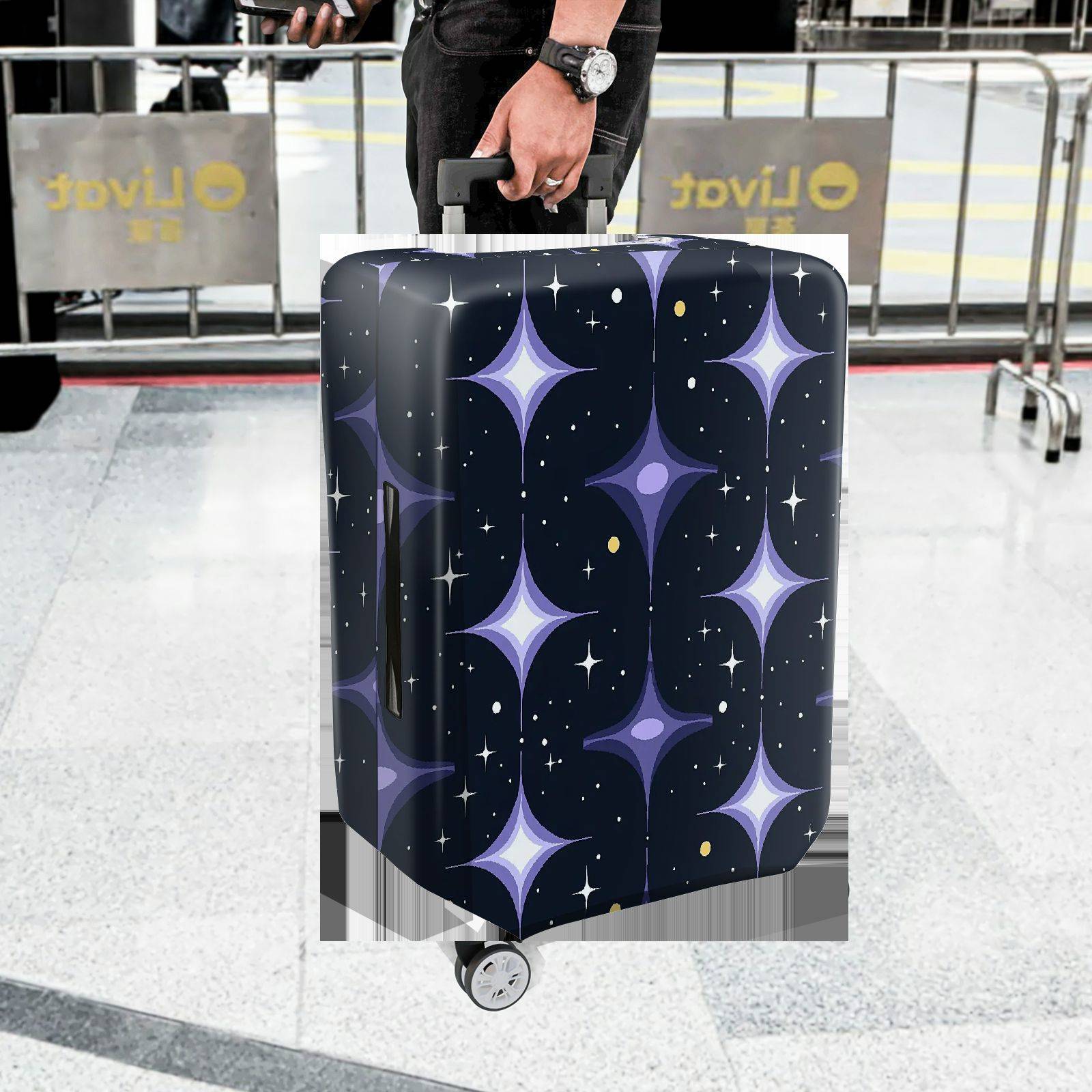 1-Piece Space Star Galaxy Constellation Celestial Cosmic  Suitcase Luggage Cover, Stretch Protective Sleeve