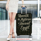 1-Piece Ancient Egypt Mysteries Hieroglyphics Travel Stylish Art  Suitcase Luggage Cover, Stretch Protective Sleeve