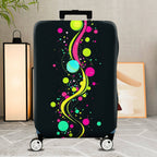 1-Piece Abstract Colorful Dots Circles Line  Suitcase Luggage Cover, Stretch Protective Sleeve
