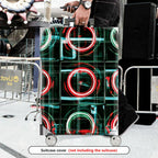 1-Piece Futuristic Geometric  Abstract Retro Modern  Suitcase Luggage Cover, Stretch Protective Sleeve