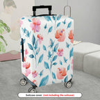 1-Piece Floral Watercolor Artistic Bright Colorful Elegant Travel  Suitcase Luggage Cover, Stretch Protective Sleeve
