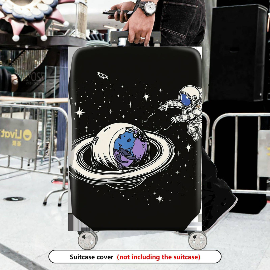 1-Piece Astronaut Planet Space Galaxy Cosmic  Suitcase Luggage Cover, Stretch Protective Sleeve