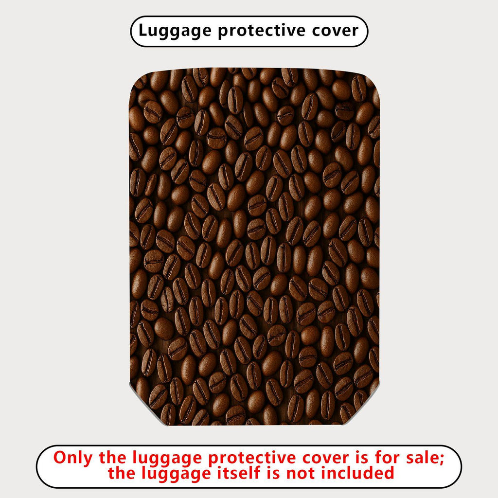1-Piece Coffee Bean Espresso Pattern Travel Holiday Vacation  Suitcase Luggage Cover, Stretch Protective Sleeve