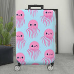 1-Piece Pink Cute  Jellyfish Sea Animal Ocean Travel  Suitcase Luggage Cover, Stretch Protective Sleeve