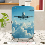 1-Piece Airplane Cloud Sky Travel Adventure Journey  Suitcase Luggage Cover, Stretch Protective Sleeve