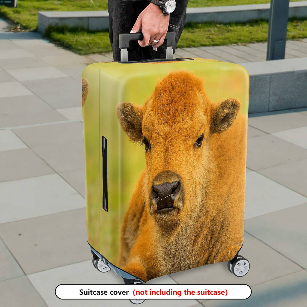 1-Piece Animal Nature Wildlife Cute Calf Fun  Suitcase Luggage Cover, Stretch Protective Sleeve