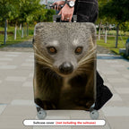 1-Piece Animal Wildlife Close-up Nature Photography Gray  Suitcase Luggage Cover, Stretch Protective Sleeve