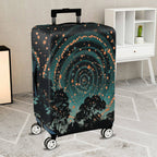 1-Piece Starry Night Forest Abstract Artistic Cosmic Sky  Suitcase Luggage Cover, Stretch Protective Sleeve