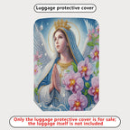 1-Piece Angel Floral Crown Orchid Praying Halo Religious  Suitcase Luggage Cover, Stretch Protective Sleeve