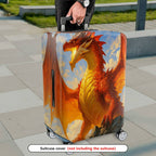 1-Piece Fiery Dragon Fantasy Adventure Mythical Creature Artistic  Suitcase Luggage Cover, Stretch Protective Sleeve