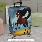 1-Piece Horse Mountains Artistic Nature Aesthetic Inspirational  Suitcase Luggage Cover, Stretch Protective Sleeve
