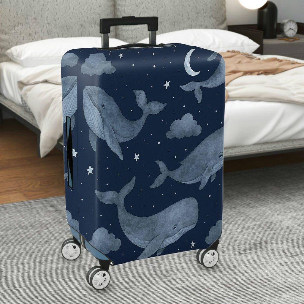 1-Piece Whale Moon Star Cloud Ocean  Suitcase Luggage Cover, Stretch Protective Sleeve