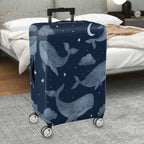 1-Piece Whale Moon Star Cloud Ocean  Suitcase Luggage Cover, Stretch Protective Sleeve