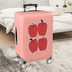 1-Piece Apple Fruit  Pink Stylish Chic Travel  Suitcase Luggage Cover, Stretch Protective Sleeve